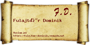 Fulajtár Dominik névjegykártya