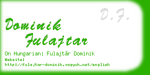 dominik fulajtar business card